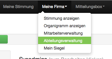 Abteilungsverwaltung CompanyMood